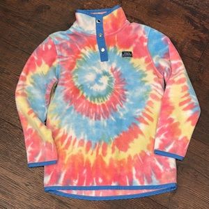 Girls medium SS tye dye fleece